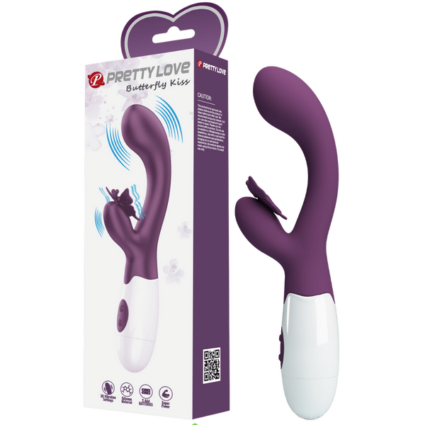 Pretty Love Butterfly Kiss – Vibrator With Clitoral Stimulation Arm > Vibrators > Ladies > Rabbit - Tophatter Daily Deals