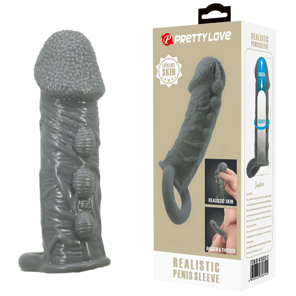 Realistic Penis Sleeve – Stretchy Thickening Penis Sleeve > Sex Toys For Men > Penis Sleeves - Tophatter Daily Deals