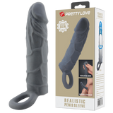 Realistic Spearhead Veiny Penis Sleeve – Enlargement Sleeve with Strap > Sex Toys For Men > Penis Sleeves - Tophatter Daily Deals