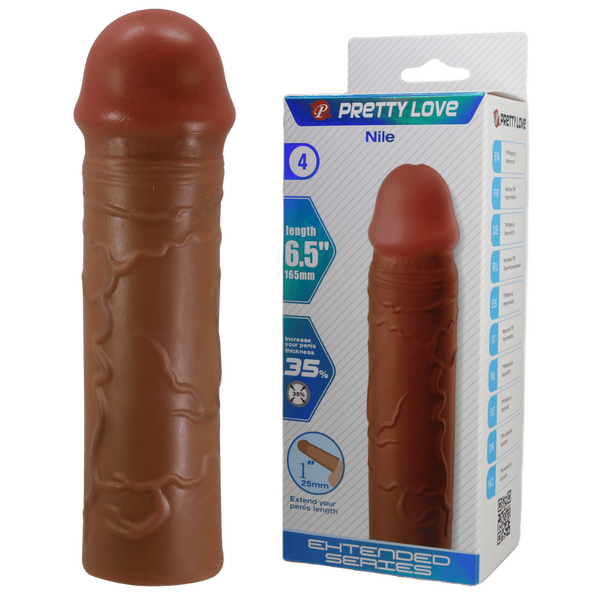 Nile 6.5 Inch Penis Sleeve – Realistic Erection-Extending Sleeve for Added Length and Girth > Sex Toys For Men > Penis Sleeves - Tophatter Daily Deals