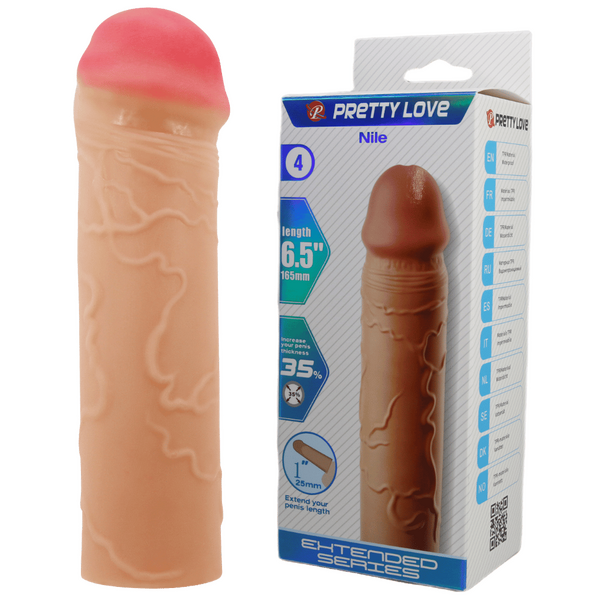 Nile 6.5 Inch Penis Sleeve – Extra Length Erection Extender > Sex Toys For Men > Penis Sleeves - Tophatter Daily Deals