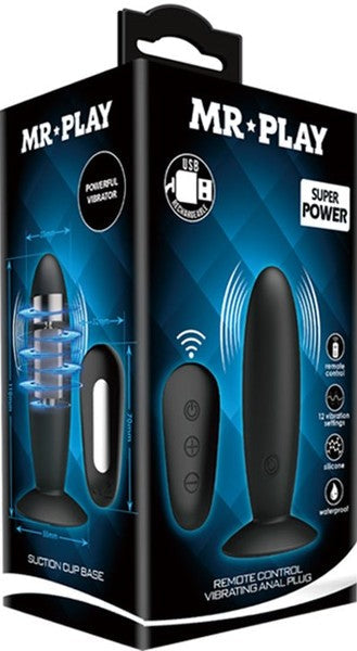 Pretty Love Mr. Play (Black) – Remote-Controlled Silicone Vibrating Anal Plug > Anal Range > Vibrating Butt Plugs - Tophatter Daily Deals