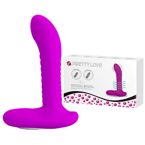 Rechargeable Merlin – Silicone Vibrator with 12 Vibration and 3 Rotation Functions > Anal Range > Anal Probes - Tophatter Daily Deals