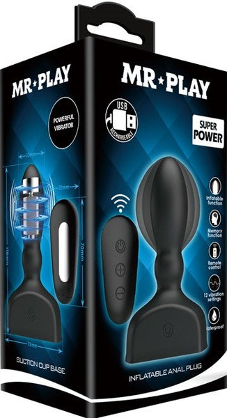 Mr. Play Inflatable Anal Plug – Multi-Speed Vibrating Adjustable Butt Plug > Anal Range > Tunnel and Stretchers - Tophatter Daily Deals