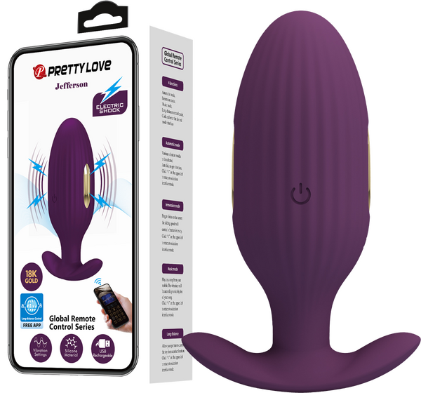 App Control Jefferson – App-Controlled E-Stim Butt Plug E-STIM TOYS - Tophatter Daily Deals
