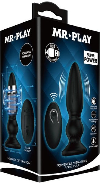 Mr. Play Powerful Vibrating Anal Plug – Prostate Massager > Anal Range > Vibrating Butt Plugs - Tophatter Daily Deals