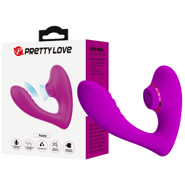 PrettyLove Rechargeable Nauty – Waterproof Clitoral Stimulator with 10 Vibration and 7 Thumping Settings > Vibrators > Ladies > Clitoral Vibrators and Stimulators - Tophatter Daily Deals