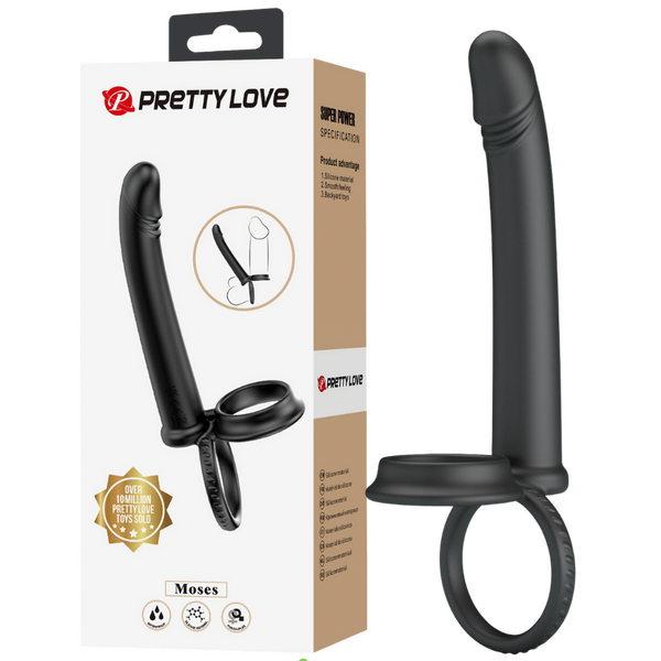 Moses Anal Probe – Silicone Dual Ring Cock and Ball Ring Dildo > Anal Range > Anal Probes - Tophatter Daily Deals