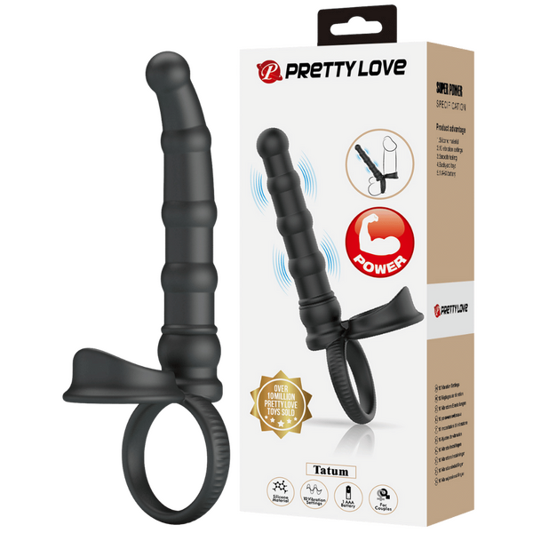 Tatum Cock Ring with Anal Probe – Silicone 10 Frequency Vibrating Cock Ring > Anal Range > Anal Probes - Tophatter Daily Deals