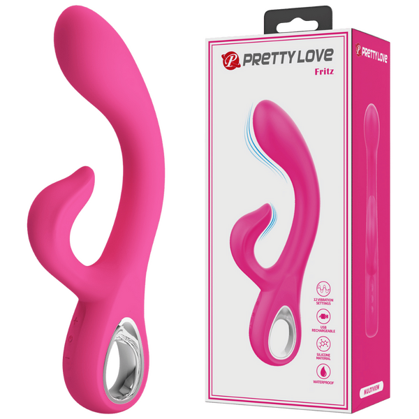 Rechargeable Fritz – Waterproof Silicone Rabbit Vibrator with G-Spot and Clitoral Stimulation > Vibrators > Ladies > Rabbit Multi - Tophatter Daily Deals
