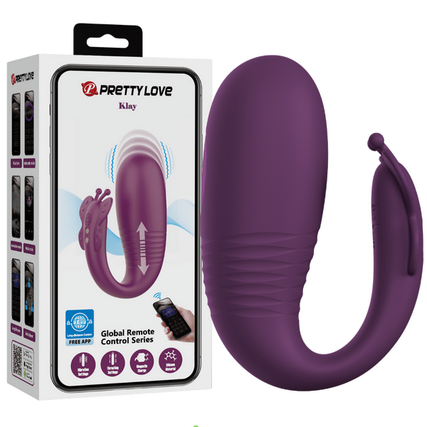 Prettylove Klay Byzantium – App Control Silicone Thrusting Egg Vibrator > Sex Toys For Ladies > Clitoral Vibrators and Stimulators - Tophatter Daily Deals