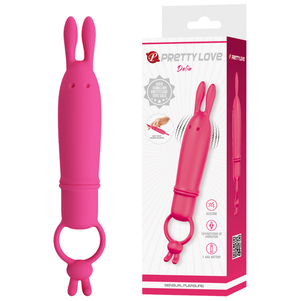 Delia Bunny Finger Vibrator – Silicone 10-Mode Finger Vibrator > Vibrators > Finger Vibrators - Tophatter Daily Deals