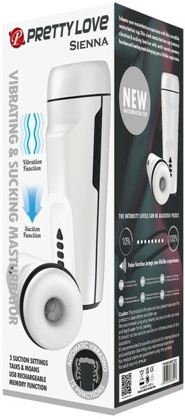 Sienna Rechargeable Masturbator – 3 Suction Settings and 12 Vibration Modes Masturbator > Sex Toys For Men > Masturbators Premium - Tophatter Daily Deals
