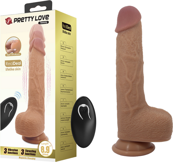 Thrusting Tommy Dong – Remote-Controlled 8.9" Thrusting Vibrator with Suction Cup > Vibrators > Realistic Vibrators - Tophatter Daily Deals