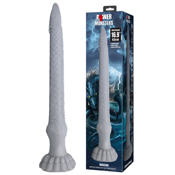 Basilisk Rippled Monster – 16.9 Inch Silicone Dildo > Dildos > Fantasy - Tophatter Daily Deals