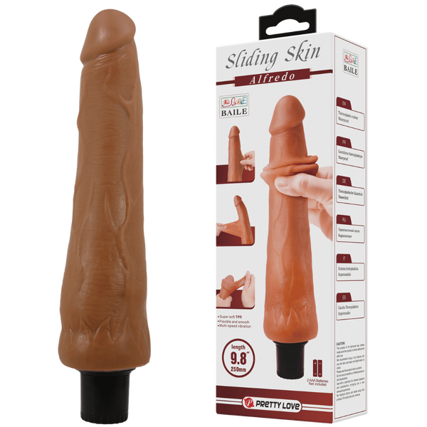 Alfredo Vibrating 9.8 Inch Realistic Dildo – Multi-Speed Vibrator > Dildos > Realistic Dildos - Tophatter Daily Deals