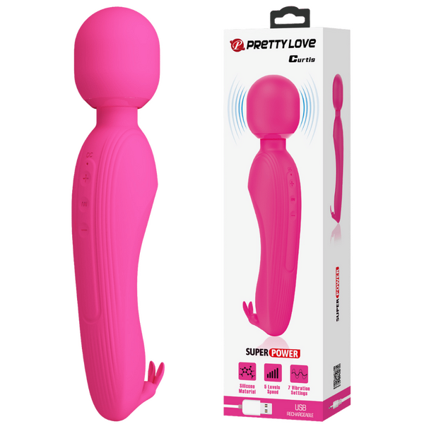 Pretty Love Curtis Wand – Rechargeable Silicone Wand Vibrator with Rabbit Ears > Sex Toys > Massage Wands - Tophatter Daily Deals