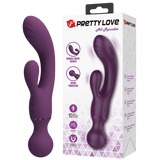 Rechargeable All Rounder – Waterproof Silicone Rabbit Vibrator with Ribbed Heads > Vibrators > Ladies > Rabbit - Tophatter Daily Deals