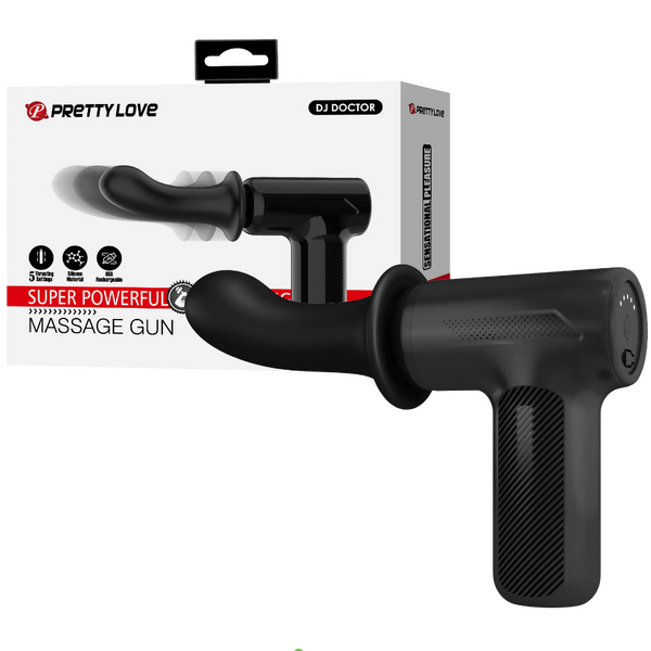 Super Power Thrusting Massage Gun – Powerful Motor Massage Gun with 5 Settings and Replaceable Head > Vibrators > Unconventional - Tophatter Daily Deals