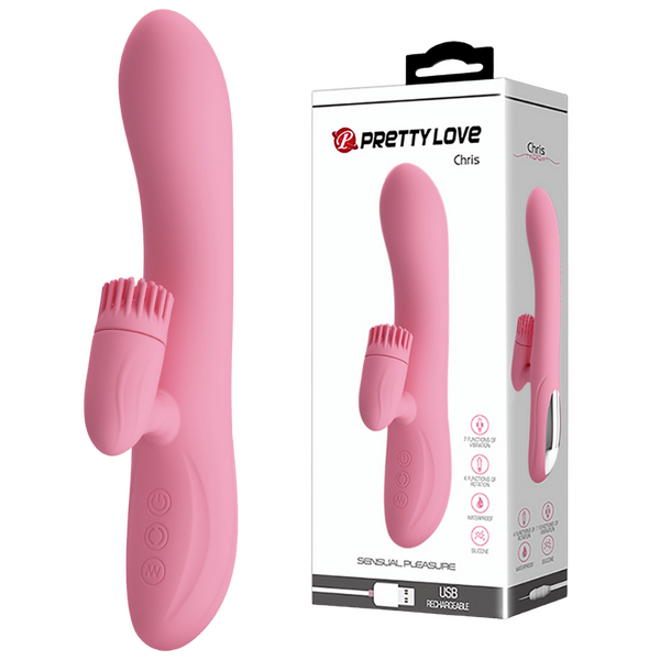 Chris Rechargeable Rotating Tongue Rabbit Vibrator > Vibrators > Ladies > Rabbit Multi - Tophatter Daily Deals
