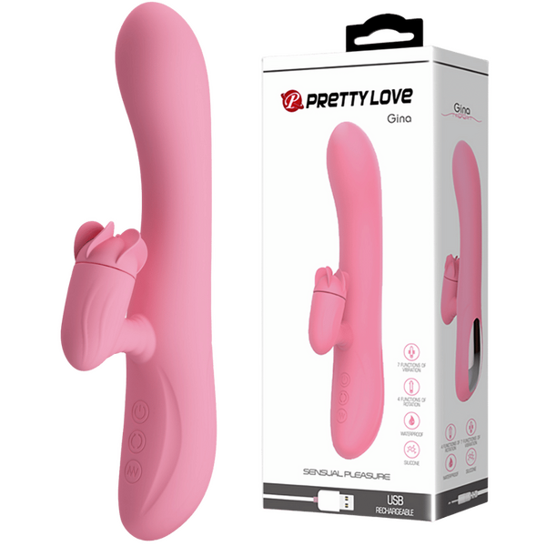 Gina – Rotating Tongue Rabbit Vibrator with 7 Vibration Functions > Vibrators > Ladies > Rabbit - Tophatter Daily Deals