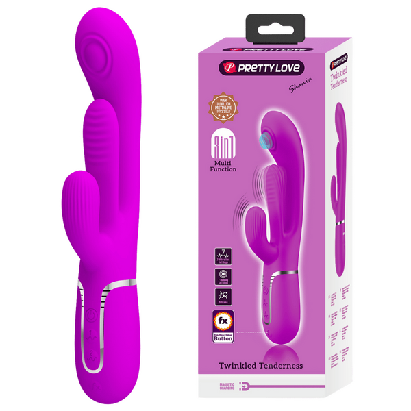 Shania 4in1 Multi-Function Rabbit Vibrator – Velvet Silicone 7 Vibration Settings > Vibrators > Ladies > Rabbit - Tophatter Daily Deals