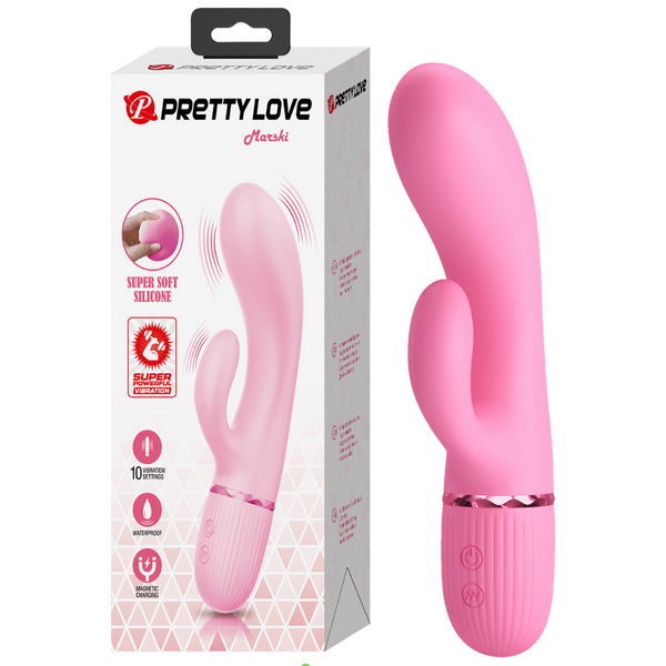 Marski Super Soft Silicone Dual Motor – 10 Function Rabbit Vibrator > Vibrators > Ladies > Rabbit - Tophatter Daily Deals
