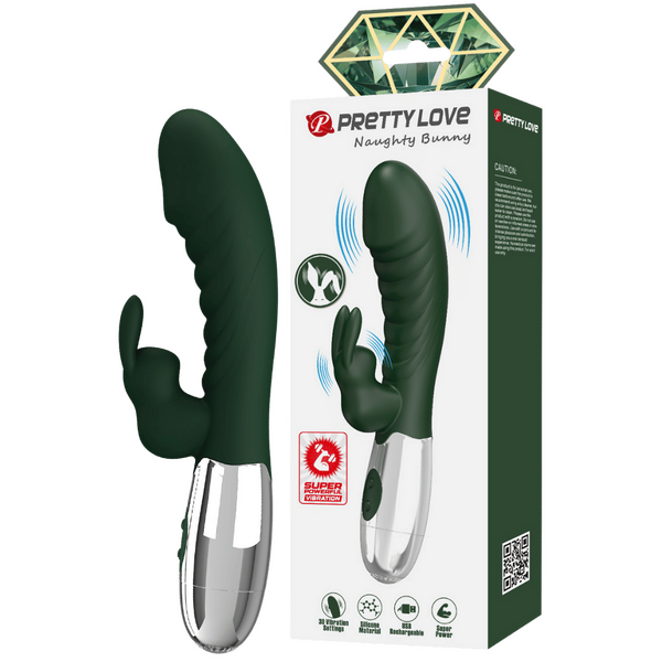 Rechargeable Naughty Bunny – Dual-Motor Silicone G-Spot and Clitoral Vibrator > Vibrators > Ladies > Rabbit Multi - Tophatter Daily Deals