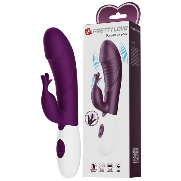 Rasmussen Dual Stimulator – G-Spot and Clitoral Vibrator with 30 Frequencies > Vibrators > Ladies > Rabbit - Tophatter Daily Deals