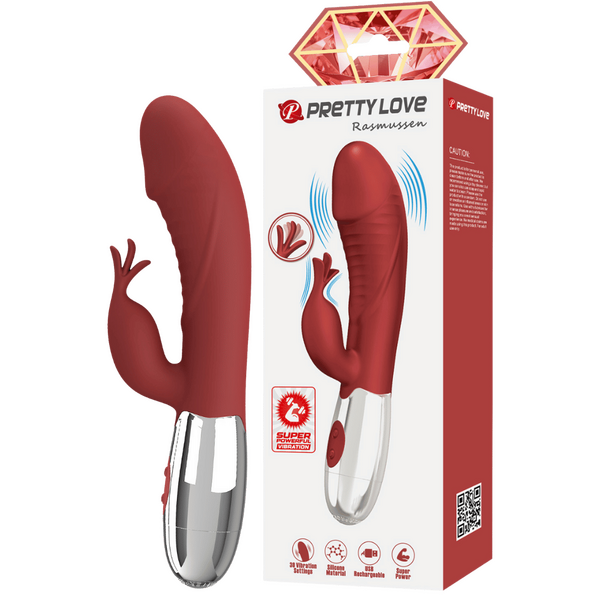 Rasmussen Rechargeable Dual-Motor Silky Silicone G-Spot and Clitoral Vibrator > Vibrators > Ladies > Rabbit - Tophatter Daily Deals
