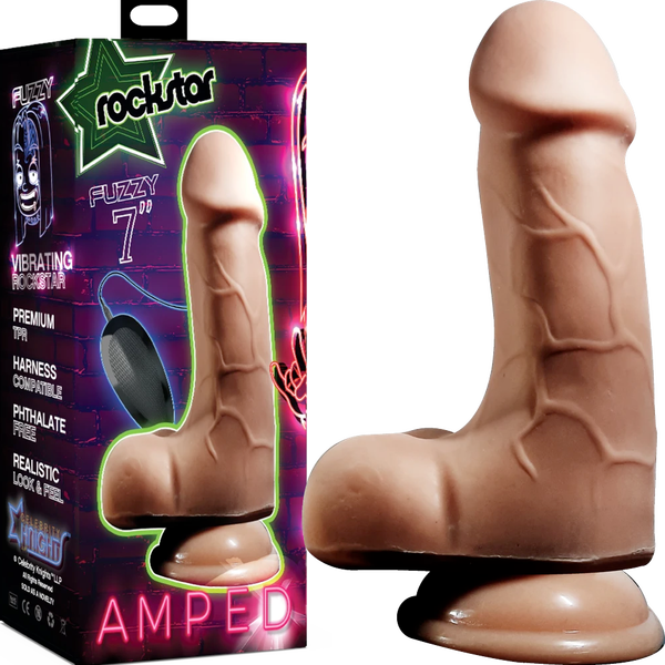 Fuzzy 7" Vibrating Dildo (Flesh) > Dildos > Realistic Dildos - Tophatter Daily Deals