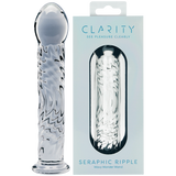 Seraphic Ripple – Handblown 6.2 Inch Textured Glass Dildo > Glass > Dildos - Tophatter Daily Deals