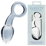 Clarity Utopian Delight – 3.5 Inch Handcrafted Borosilicate Glass Butt Plug > Glass > Dildos - Tophatter Daily Deals