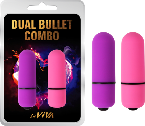 Laviva Dual Bullet Combo – Waterproof Silicone-Coated Dual Bullet Vibrator with 7 Functions > Vibrators > Mini Vibrators - Tophatter Daily Deals