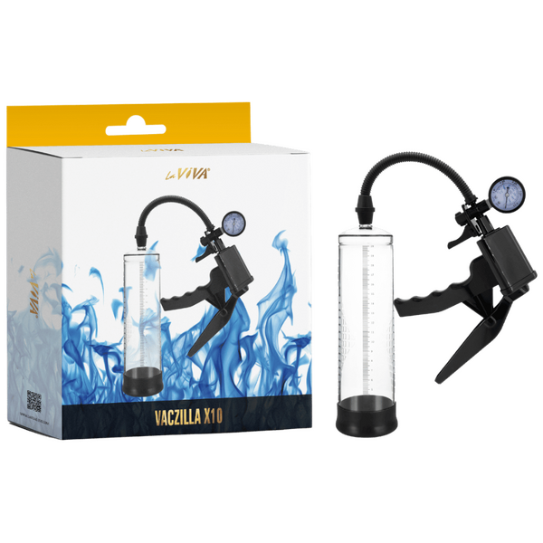 Vaczilla X10 Trigger Gauge Hand Grip – Penis Pump with Silicone Sleeve and Negative Pressure Gauge > Pumps > Penis Pumps - Tophatter Daily Deals