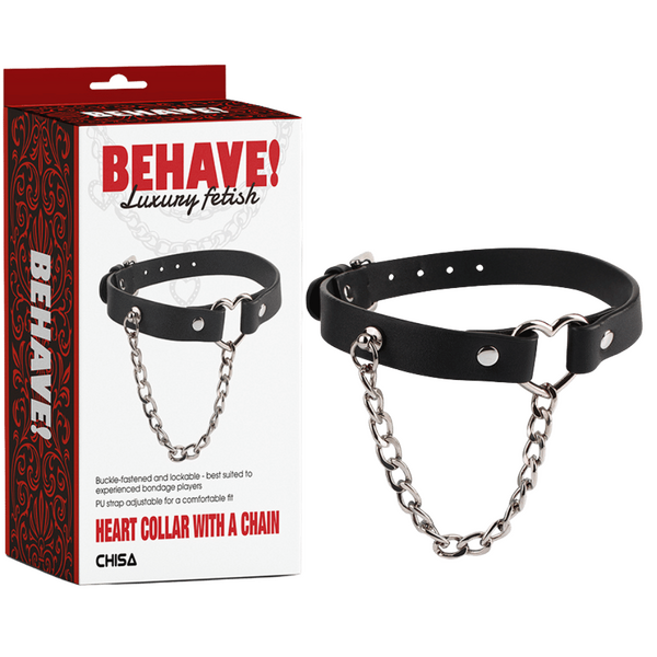 Heart Collar with Lockable Buckle and Chain – Bondage Collar > Bondage Gear > Collars & Leashes - Tophatter Daily Deals