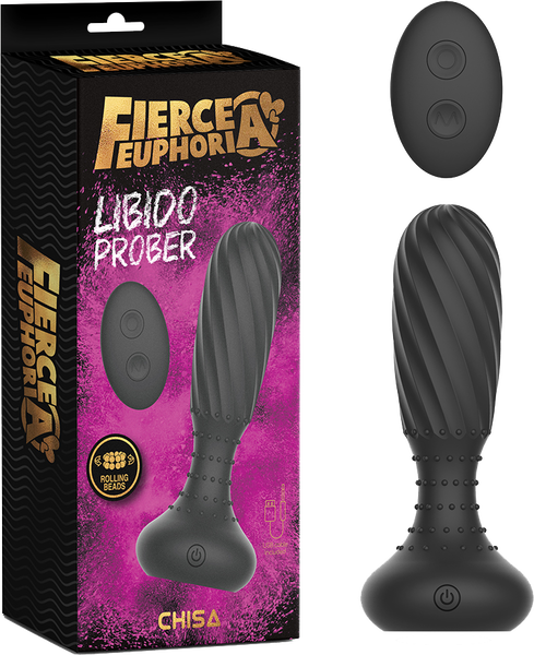 Fierce Euphoria Libido Prober – Remote-Controlled Gyrating Anal Plug with Rotating Beads > Anal Range > Vibrating Butt Plugs - Tophatter Daily Deals