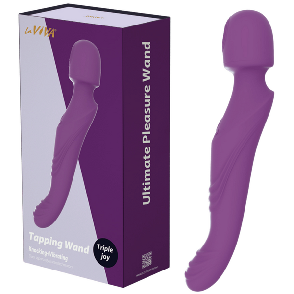 Laviva Tapping and Vibrating Wand – Luxury 10.35 Inch Wand Vibrator > Sex Toys > Massage Wands - Tophatter Daily Deals