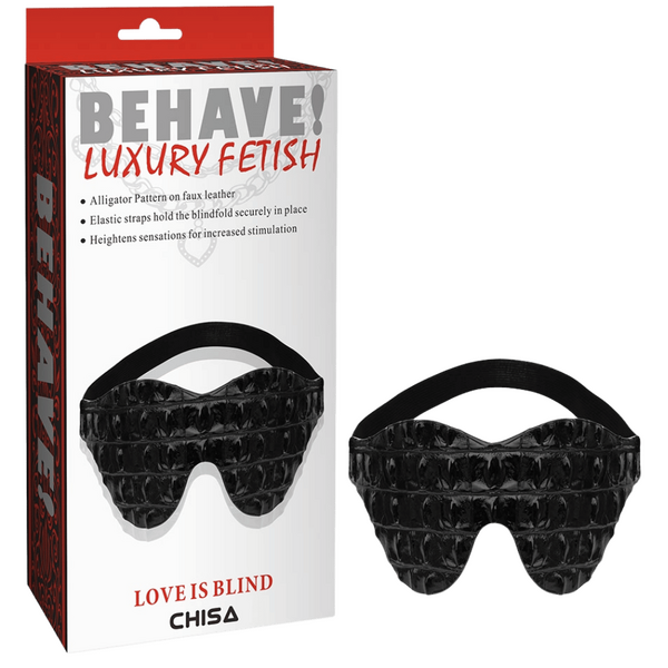 Love Is Blind Alligator Pattern Blindfold – Adjustable Elastic Strap Blindfold > Bondage Gear > Blindfolds - Tophatter Daily Deals