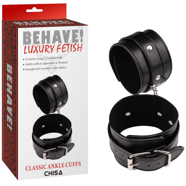 Classic Ankle Cuffs – Fully Adjustable Metal Hook Ankle Cuffs > Bondage Gear > Restraints - Tophatter Daily Deals