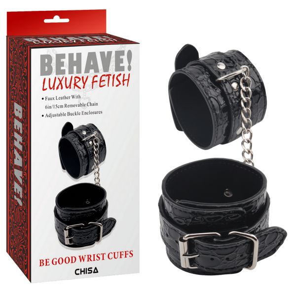 Be Good Wrist Cuffs – Fully Adjustable Metal Hook Restraints Bondage Accessory > Bondage Gear > Restraints - Tophatter Daily Deals