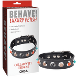 Collar With Thorns – Adjustable Collar Accessory > Bondage Gear > Collars & Leashes - Tophatter Daily Deals