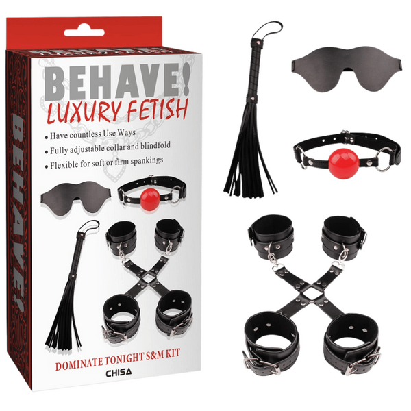 Dominate Tonight S&M Kit – Fully Adjustable Bondage Set > Bondage Gear > Bondage Kits - Tophatter Daily Deals