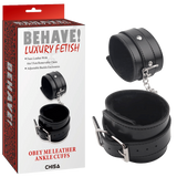 Obey Me Leather Ankle Cuffs – Adjustable Metal Hook Ankle Cuffs > Bondage Gear > Restraints - Tophatter Daily Deals