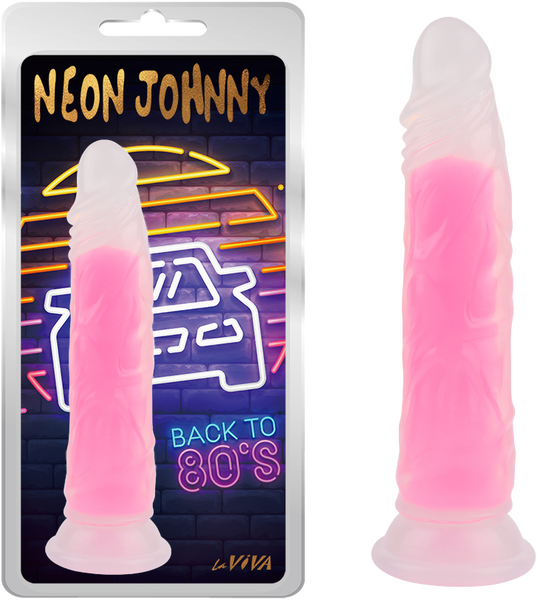 Neon Johnny 8.4" (Glow Pink) > Vibrators > Standard Vibrators - Tophatter Daily Deals