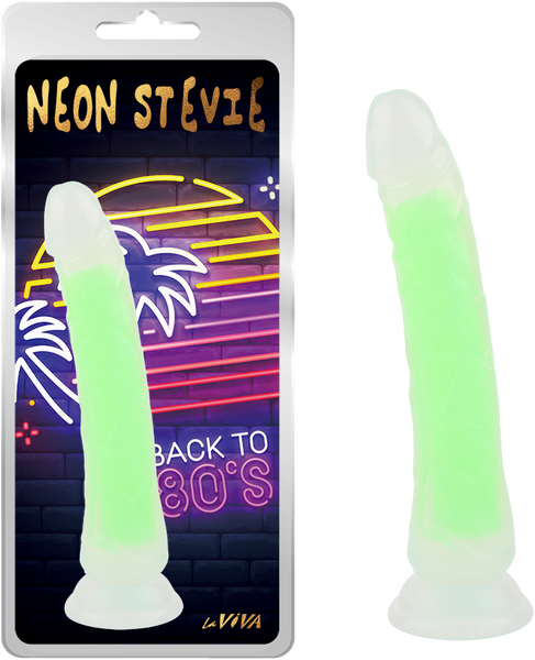 Neon Stevie 8.4 Inch – Glow-in-the-Dark Silicone Vibrator > Dildos > Realistic Dildos - Tophatter Daily Deals
