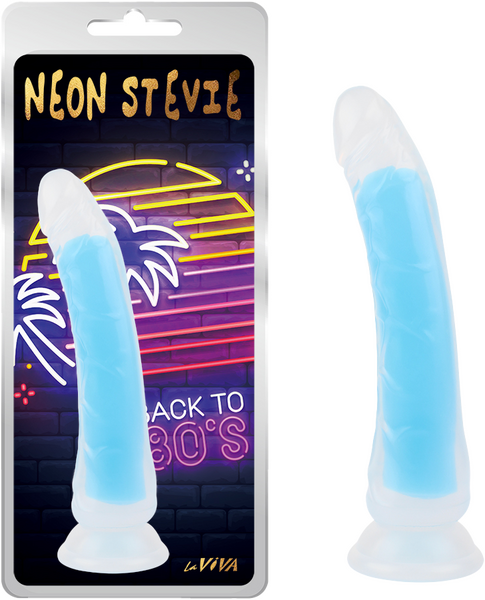 Neon Stevie 8.4 Inch – Glow-in-the-Dark Silicone Vibrator > Dildos > Realistic Dildos - Tophatter Daily Deals
