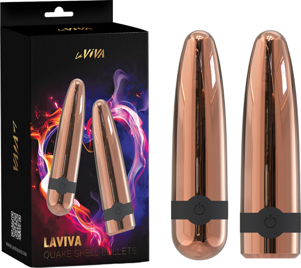Laviva Quake Shell Bullets – Luxury Powerful Vibrating Bullet Set > Vibrators > Mini Vibrators - Tophatter Daily Deals