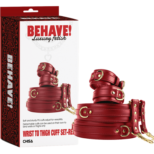 Wrist to Thigh Cuff Set – Adjustable PU Cuffs Restraint Set > Bondage Gear > Restraints - Tophatter Daily Deals