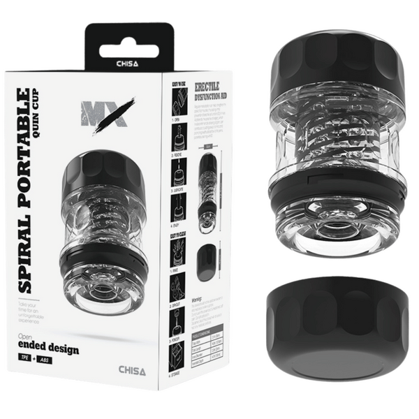 Spiral Portable Quin Cup – Super-Soft 12.5cm Phthalate-Free Cup > Sex Toys For Men > Masturbators Cup - Tophatter Daily Deals